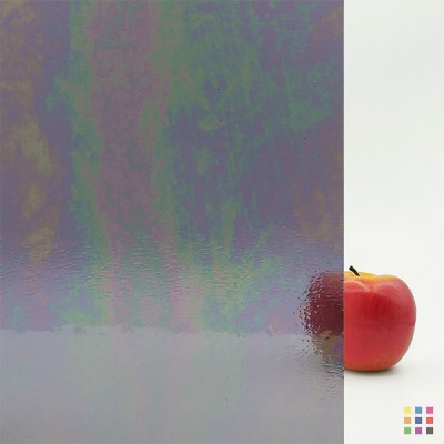 W Double Rolled 01 IRID iridescent clear 82x107cm
