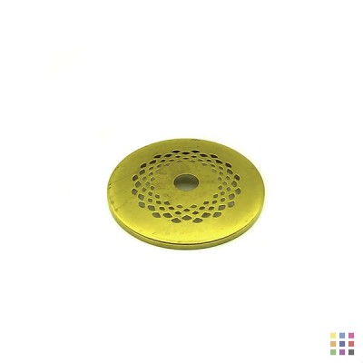 Tapa redonda perforada 7,6cm
