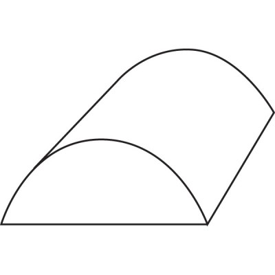 Molde semi-cilindro curvado 12x15cm
