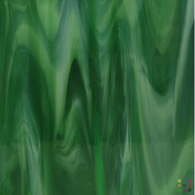 OS Opalescent 327-6S-F vert foncé 61x122cm