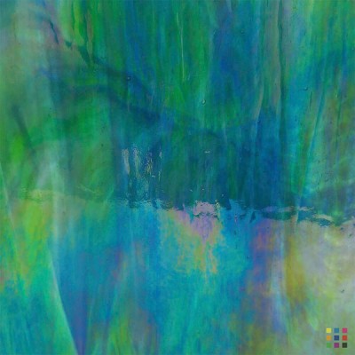 W Wisspy WO-197 IRID bleu foncé et vert moyen iridescent 82x107cm