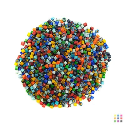Opalescent Millefiori 3-4mm 100g