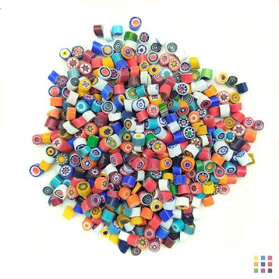 Opalescent Millefiori 5-6mm 100g