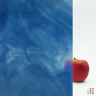 W96 Opalescent 96-27 aquamarine blue 82x107cm