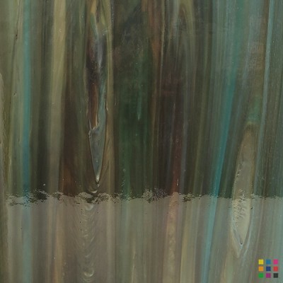 W96 Opalescent 96-37 bleu moyen et ivoire 82x107cm