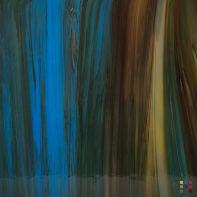 W96 Opalescent 96-39 ivoire et bleu moyen 82x107cm