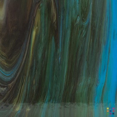 W96 Opalescent 96-39 ivoire et bleu moyen 82x107cm