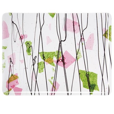 B Fracture  Streamers 4114-00 vert printemps et rose 51x89cm
