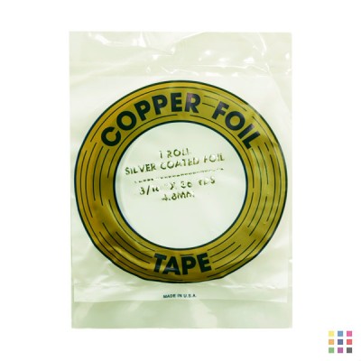 Cinta de cobre adhesivo EDCO plata 4,8mm (3/16")