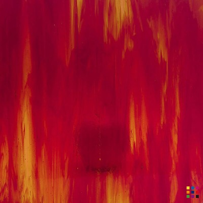 W Streaky 17-LL rouge et orange 27x27cm
