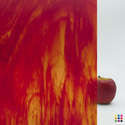 W Streaky 17-LL red and orange 27x27cm