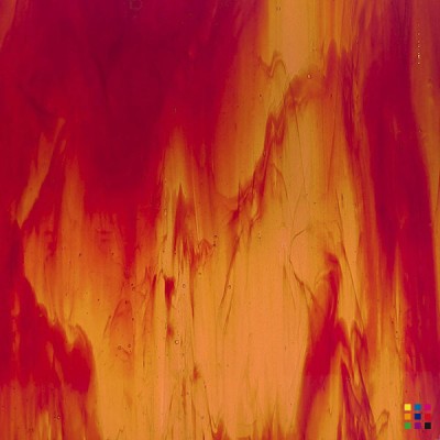 W Streaky 17-LL red and orange 27x27cm