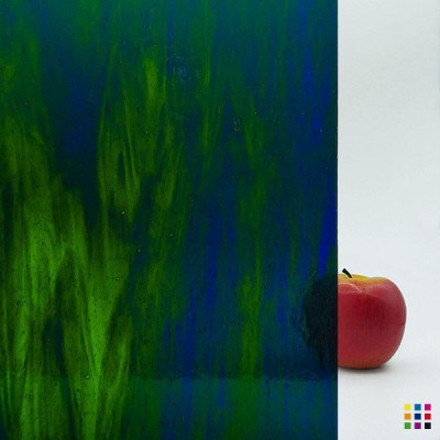 W Streaky 243-LL azul oscuro y verde amarillento 27x27cm