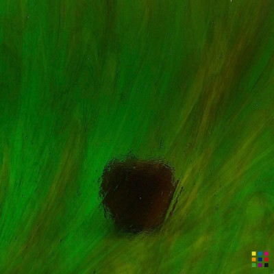 W Streaky 245-LL medium amber and green 27x27cm