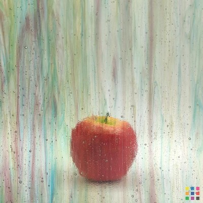 W Streaky 257-LL purple, sky blue and light amber 27x27cm
