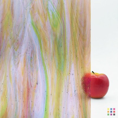 W Streaky 264-LL purple, yellow-green and sky blue 27x27cm
