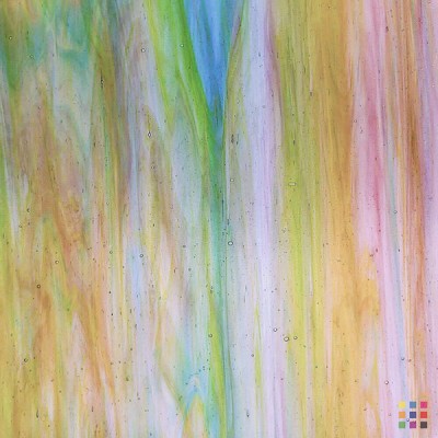 W Streaky 264-LL purple, yellow-green and sky blue 27x27cm