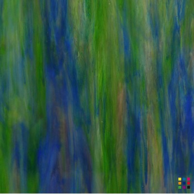 W Wisspy WO-196 bleu cobalt, vert moyen et pourpre 27x27cm