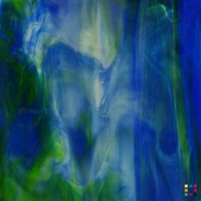 W Wisspy WO-197 bleu foncé et vert moyen 27x27cm