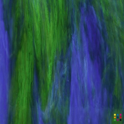 W Wisspy WO-196 azul cobalto, verde medio y púrpura 27x27cm