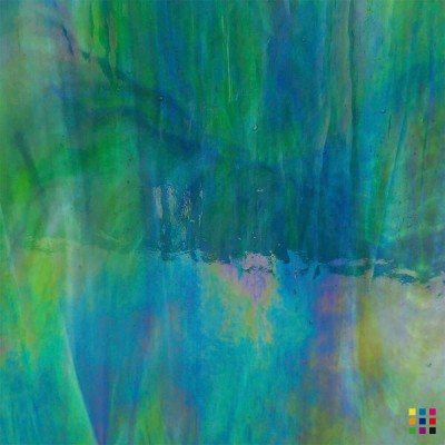 W Wisspy WO-197 IRID bleu foncé et vert moyen iridescent 27x27cm