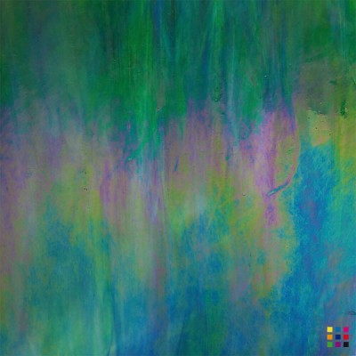 W Wisspy WO-197 IRID bleu foncé et vert moyen iridescent 27x27cm