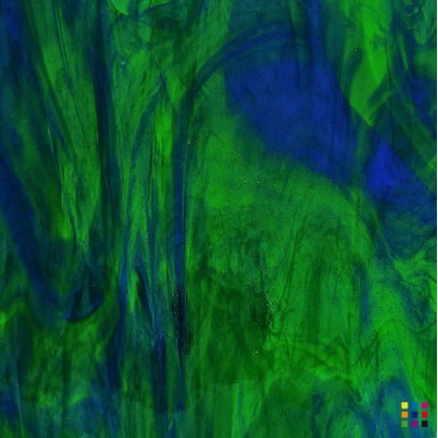 W Wisspy WO-702 medium green and dark blue "Mystic" 27x27cm