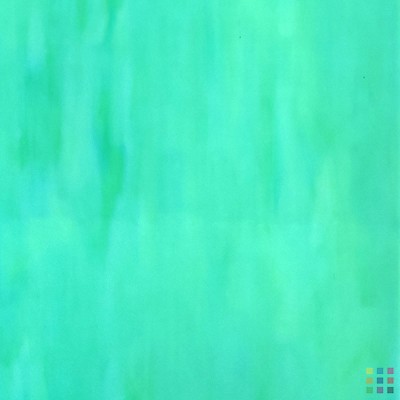 H Opalescent 035 bleu ciel et vert citron 27x30cm