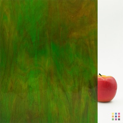W Wisspy WO-709 green and amber "Mystic" 27x27cm