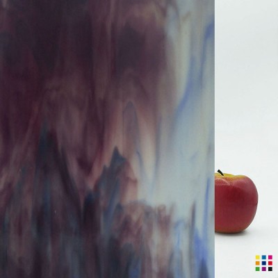 W Opalescent 238-D pourpre foncé et bleu foncé 27x27cm