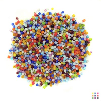 Millefiori transparentes 3-4mm 100g Millefiori transparentes 3-4mm 100g