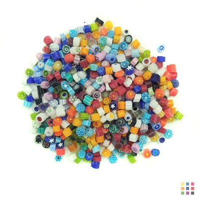 Millefiori transparentes 5-6mm 100g