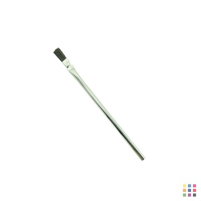 Brush with metal handle