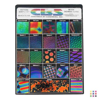 COE90 pattern/black Dichroic glass set