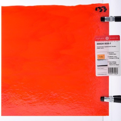 B Opalescent 0024-30 tomato red 20x25cm Striker*