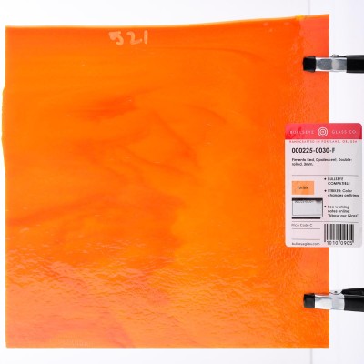 B Opalescent 0225-30 pimento red 20x25cm Striker*