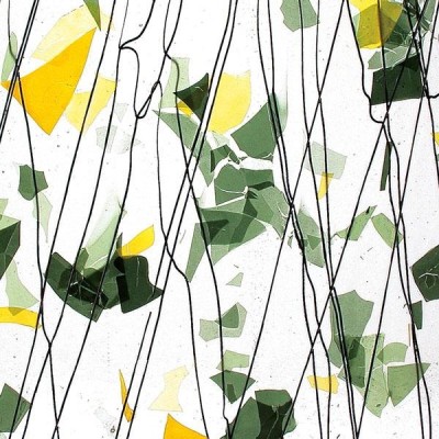 B Fracture  Streamers 4112-00 vert et jaune 20x25cm