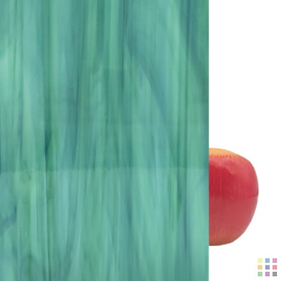 OS Opalescent 623-7S-F dark green and blue 20x30cm