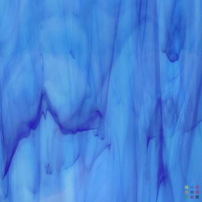 OS Opalescent 633-7S-F bleu ciel et bleu foncé 20x30cm