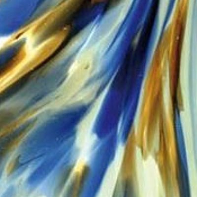 L Streaky S20 orange sélénium, bleu opaque et blanc opaque sur clair