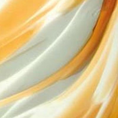 L Streaky S41 selenium orange and opaque white on clear