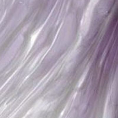 L Streaky S42 pale violet and opaque white on clear