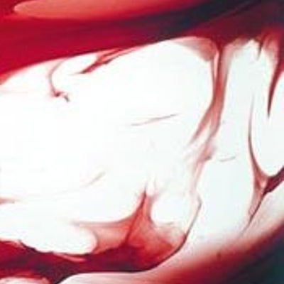 L Streaky S54 red and opaque white on clear