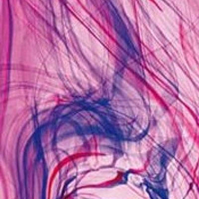 L Streaky S383 goldpink, red and blue on clear