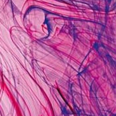 L Streaky S383 goldpink, red and blue on clear