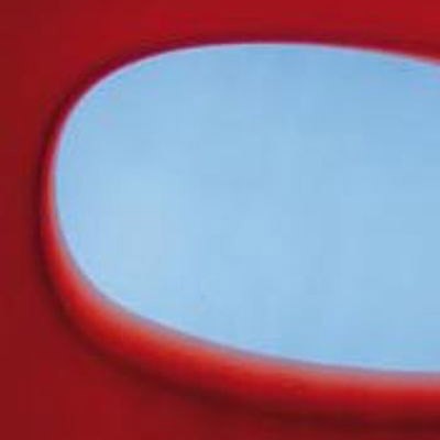 L Streaky V157 red on blue, variegated