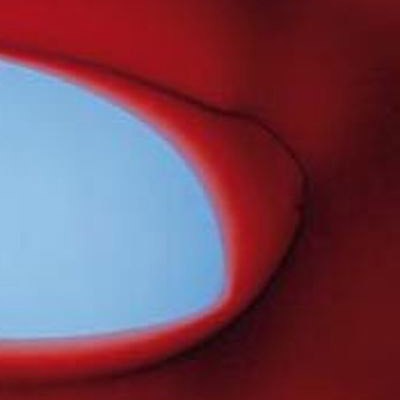 L Streaky V157 red on blue, variegated