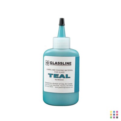 GA22 teal green Glassline pen 56g