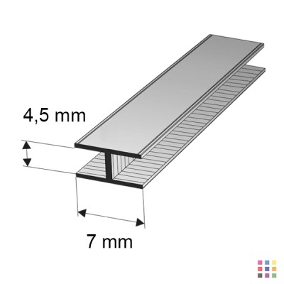 Perfil de 2m de plomo Mommer H plano 7x4.5mm semi-blando