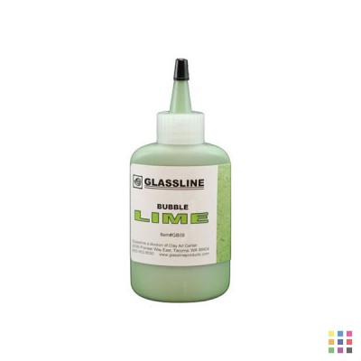 GB09 lime green Glassline bubble pen 56g